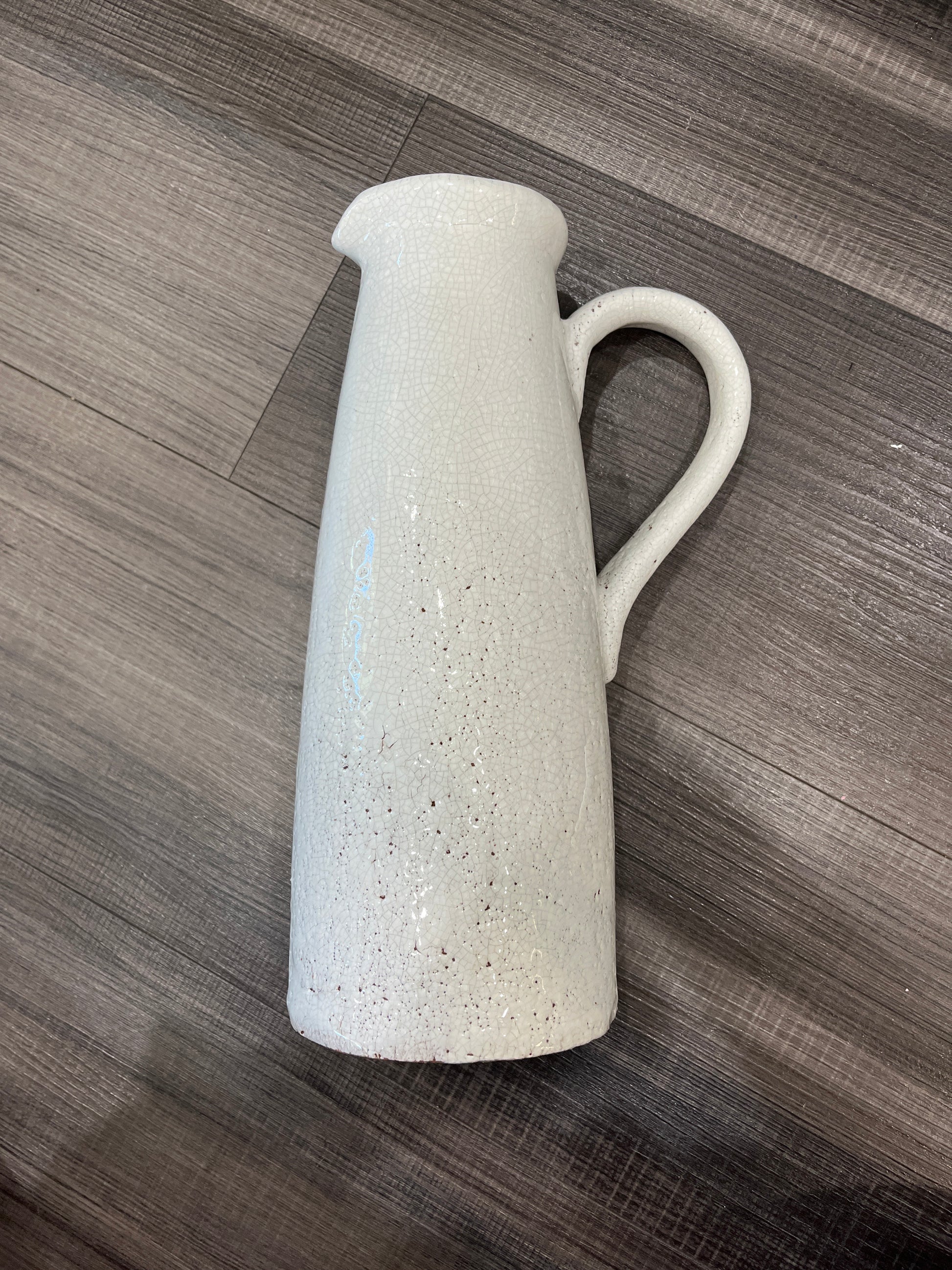 White Ceramic Crackled Pitchers
