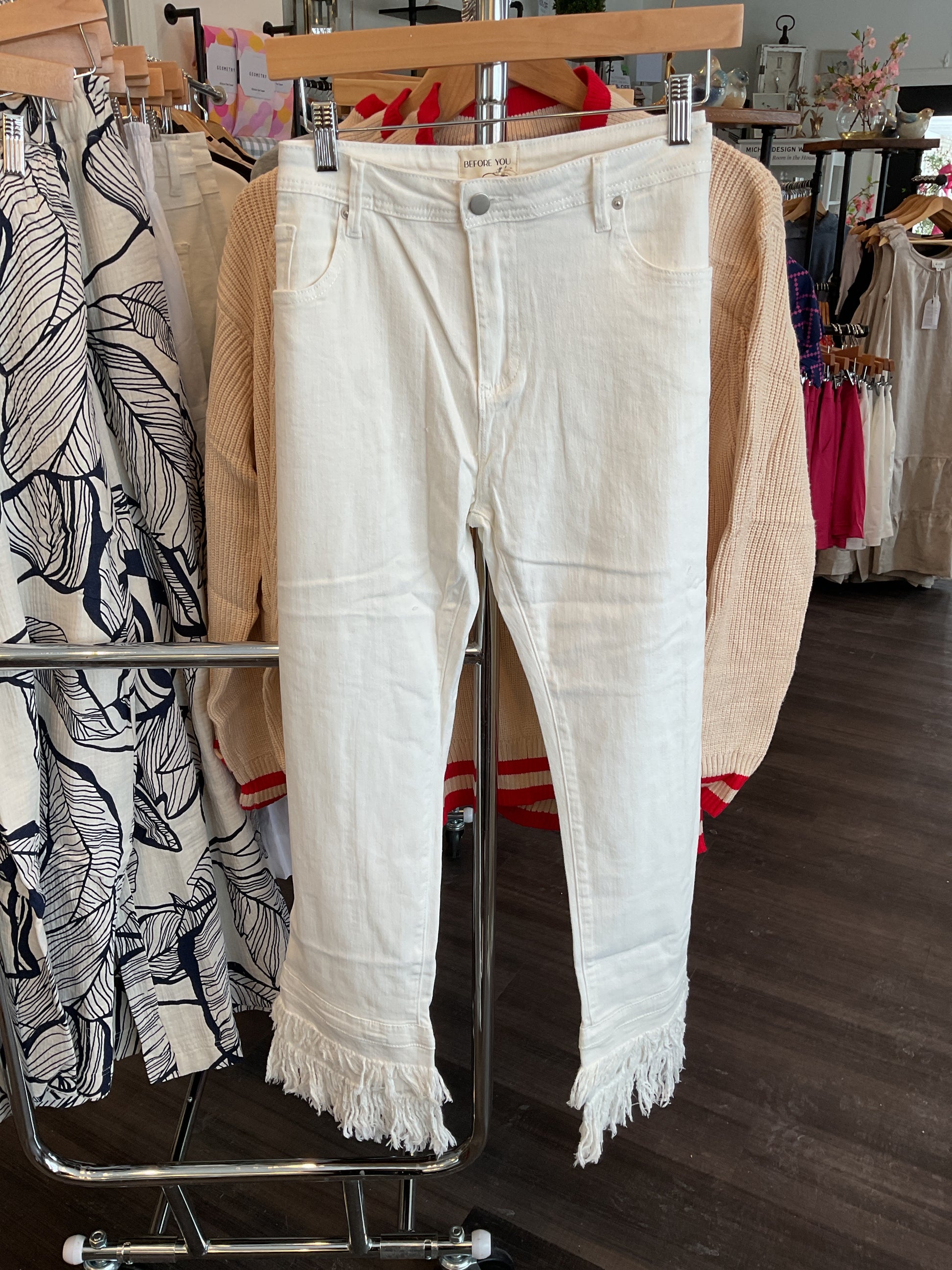 Frayed Bottom Jeans