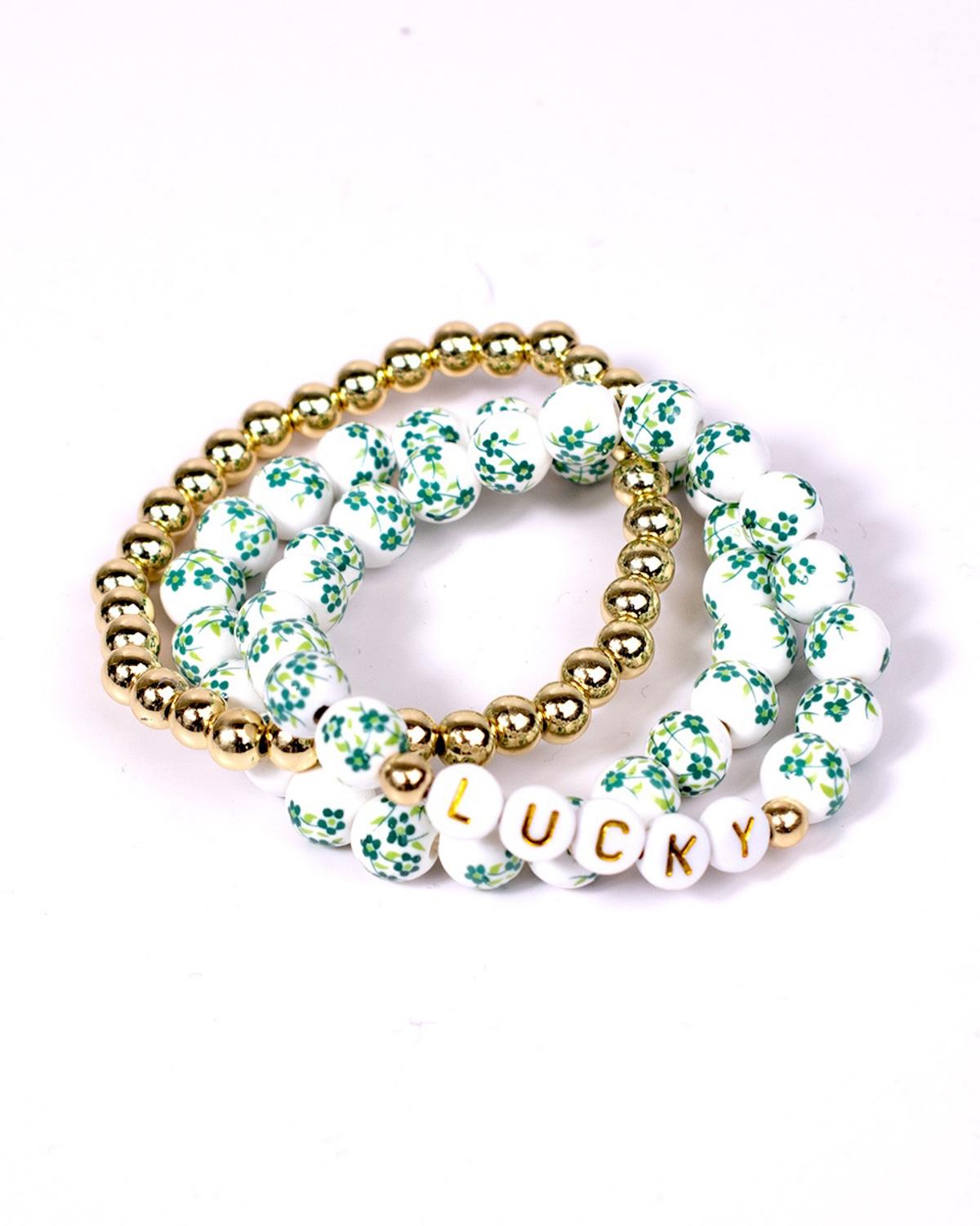 Lucky Bead Bracelet Stack