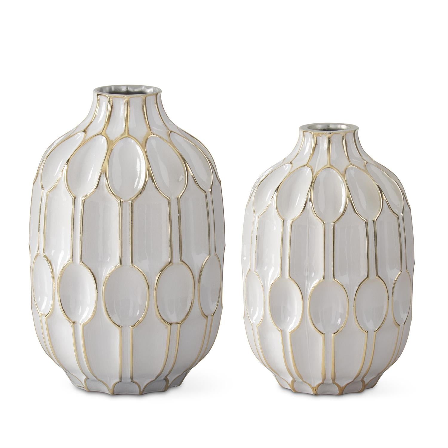 Oval Embossed Vase