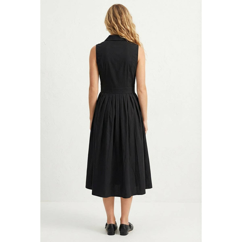 Sleeveless Midi Shirt Dress
