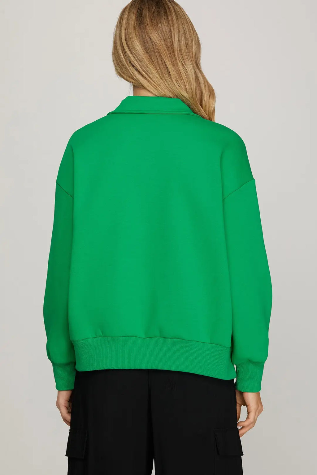 Long Sleeve Half Zip Sweatshirt