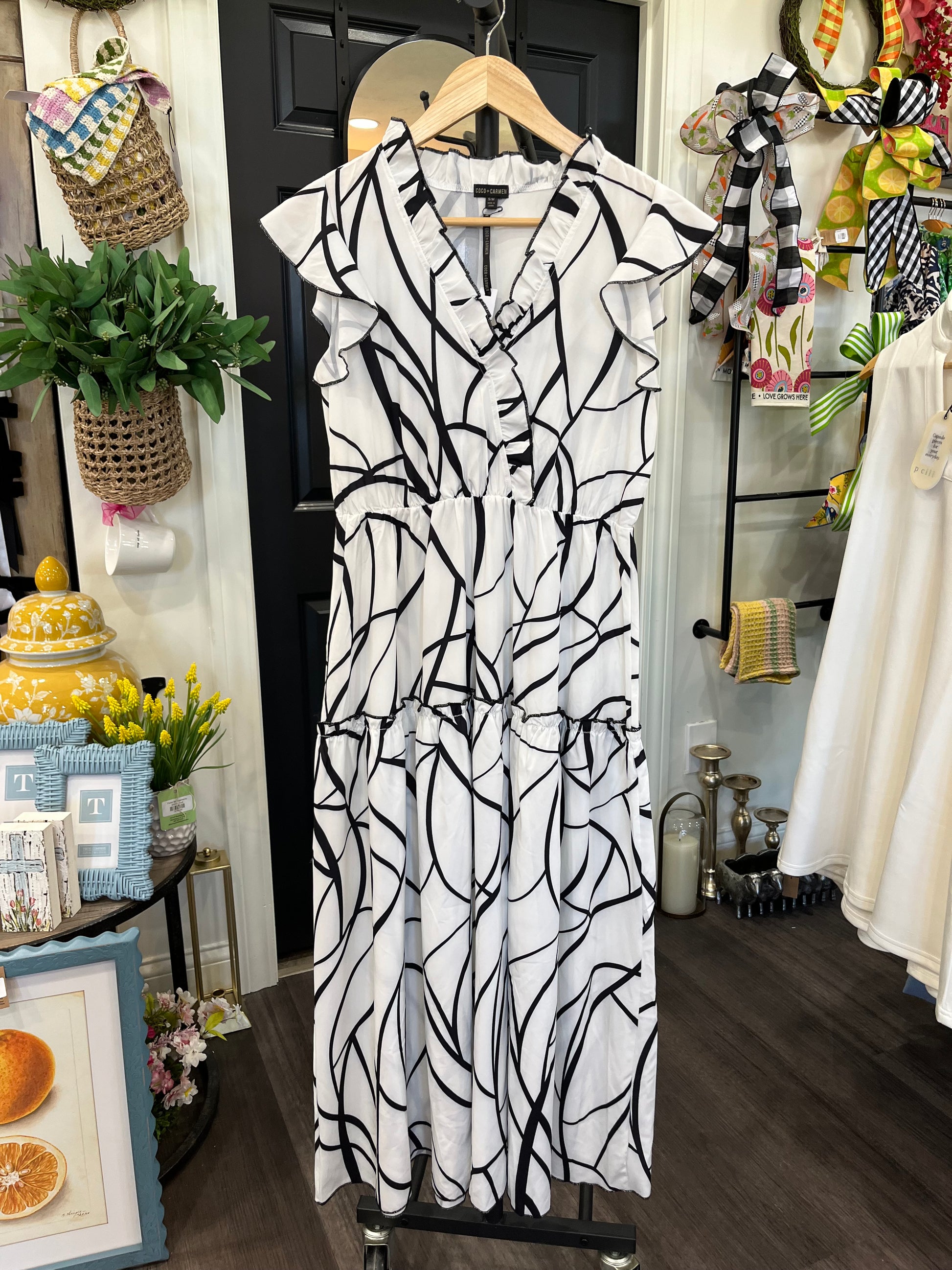 Finley Cap Sleeve Ruffle Tiered Maxi Dress