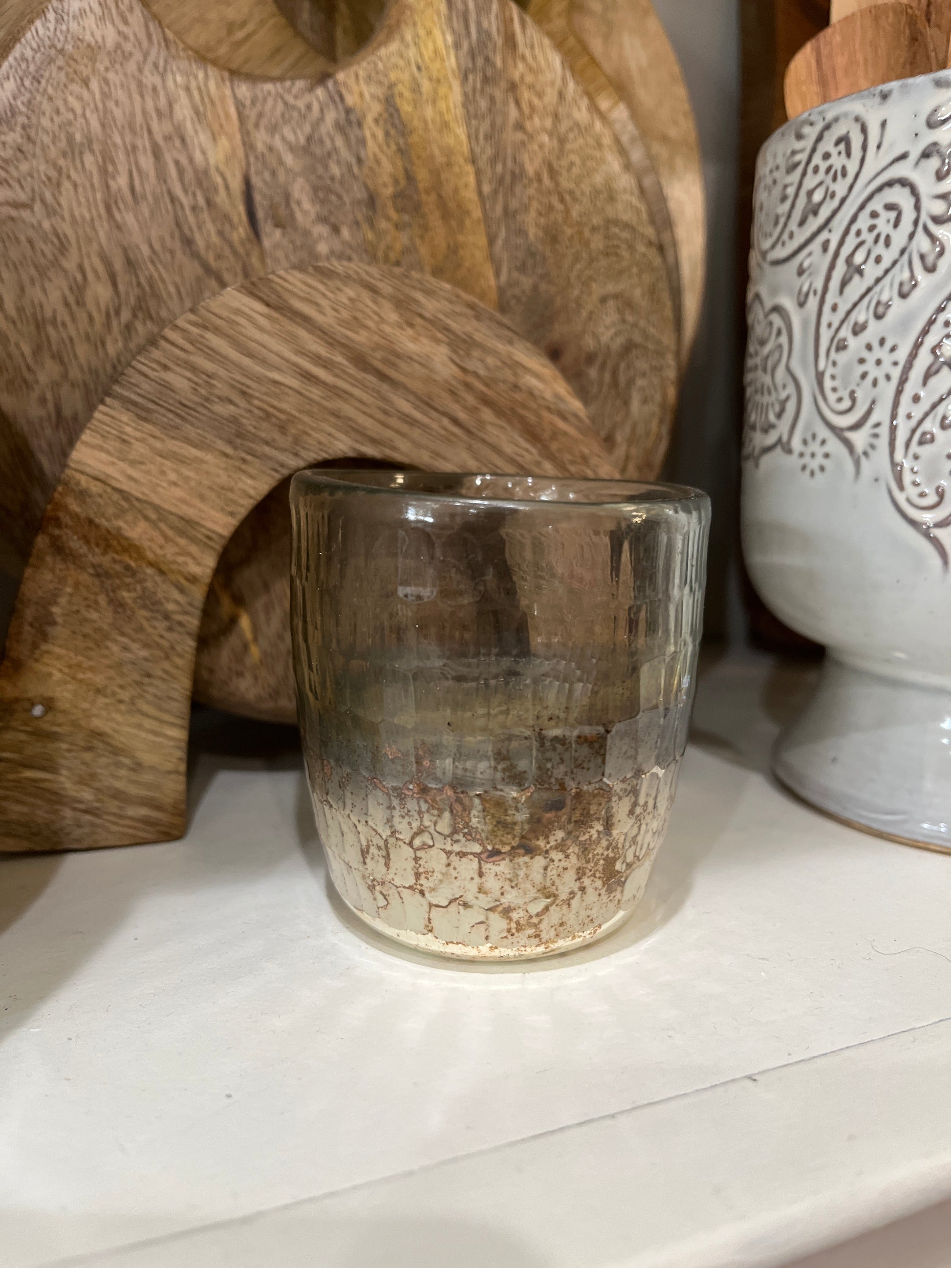 Luminous Cut Glass Tealight Holder