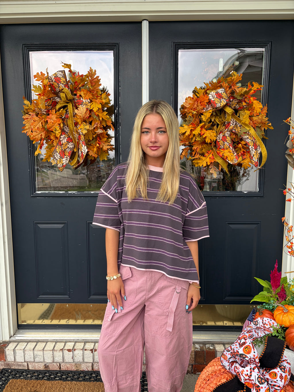 Soft Washed Striped Boxy Top