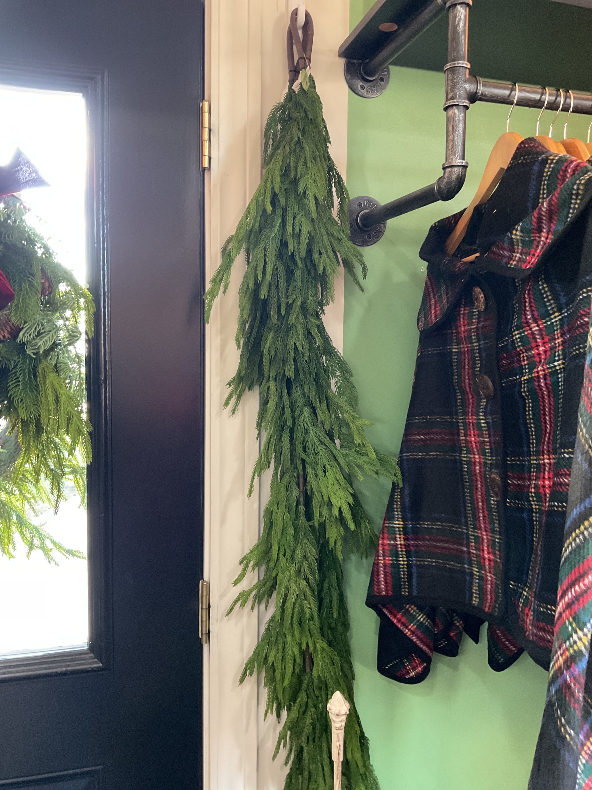 60" natural Touch Norfolk Pine Garland