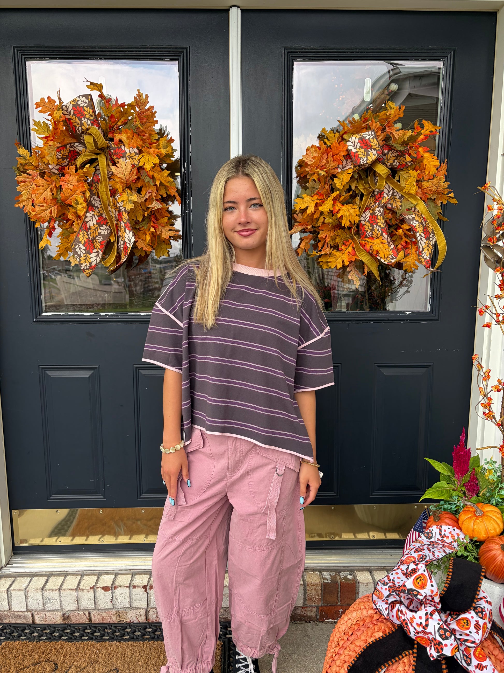 Soft Washed Striped Boxy Top
