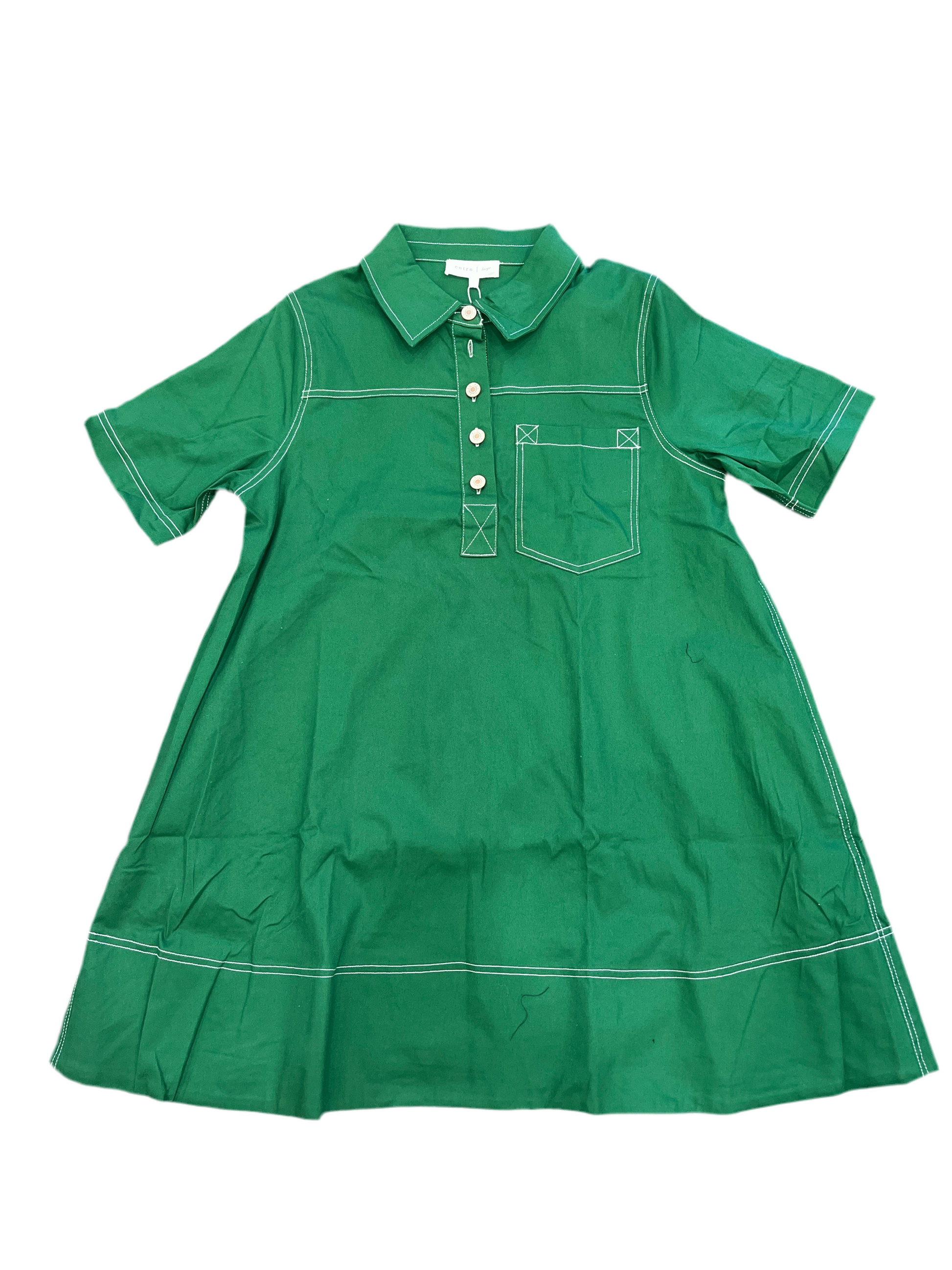 Short Sleeve Stitch Mini Dress