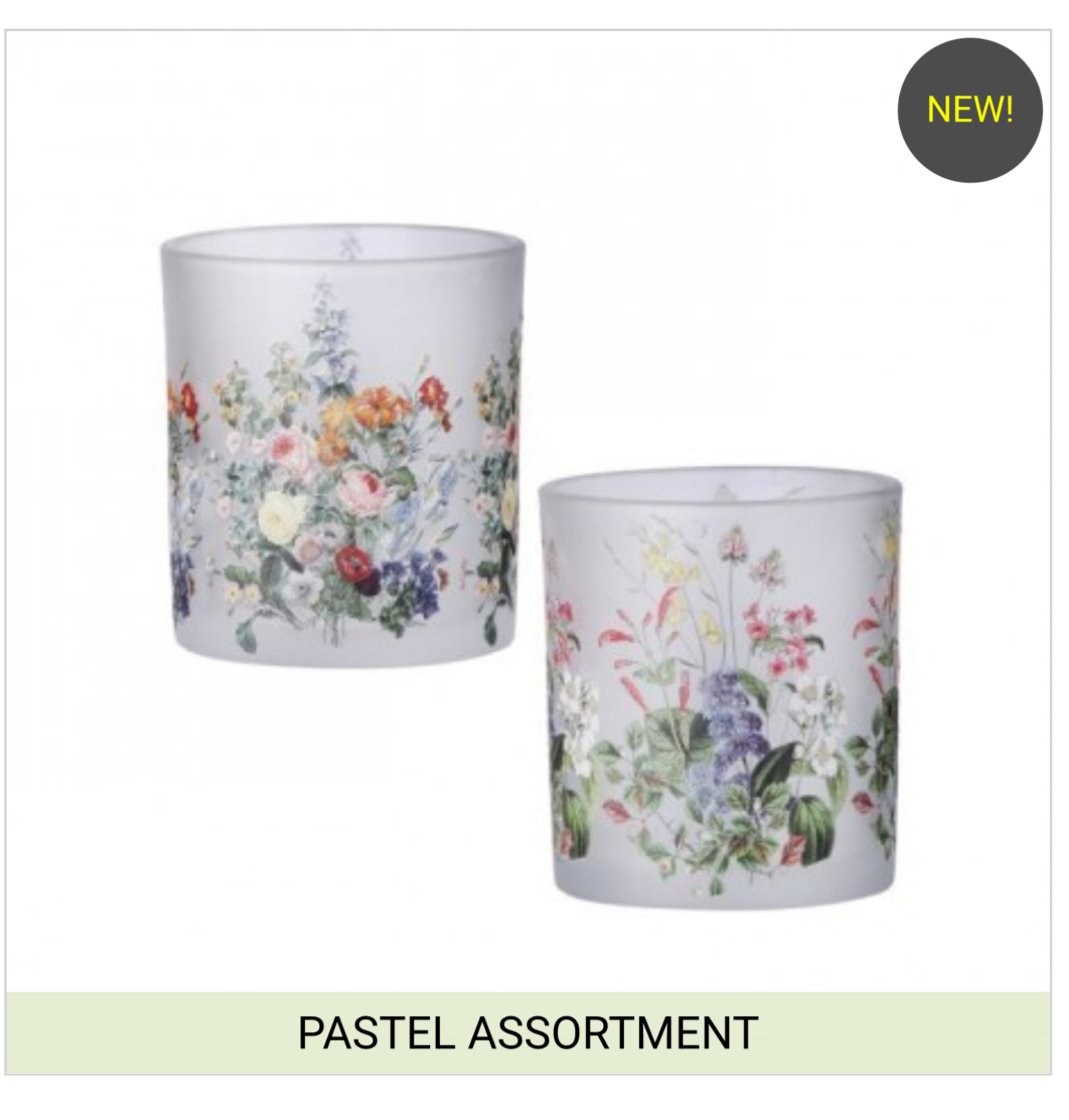 4" Floral Votive Holders