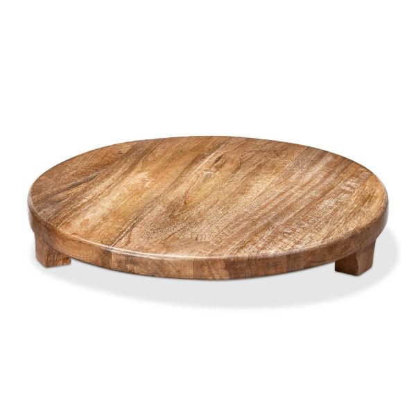 footed round board