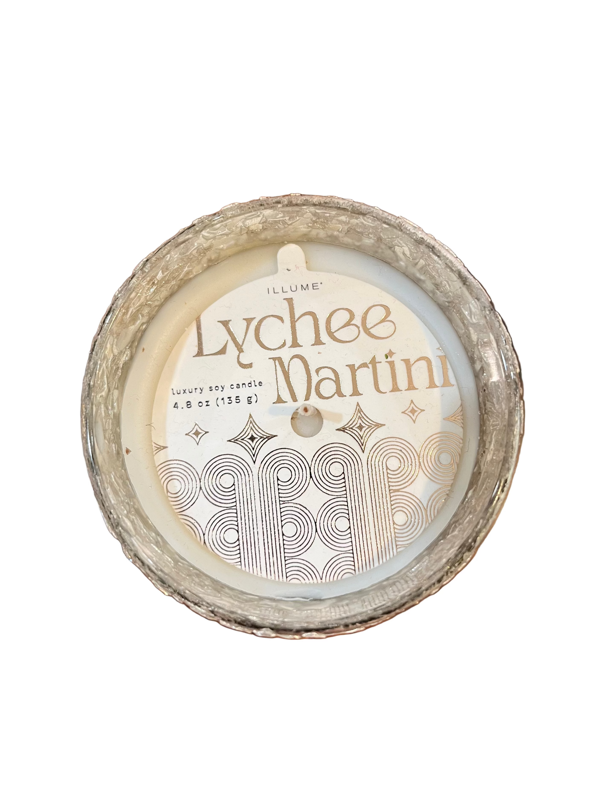 Lychee Martini Glitter Glass Candle