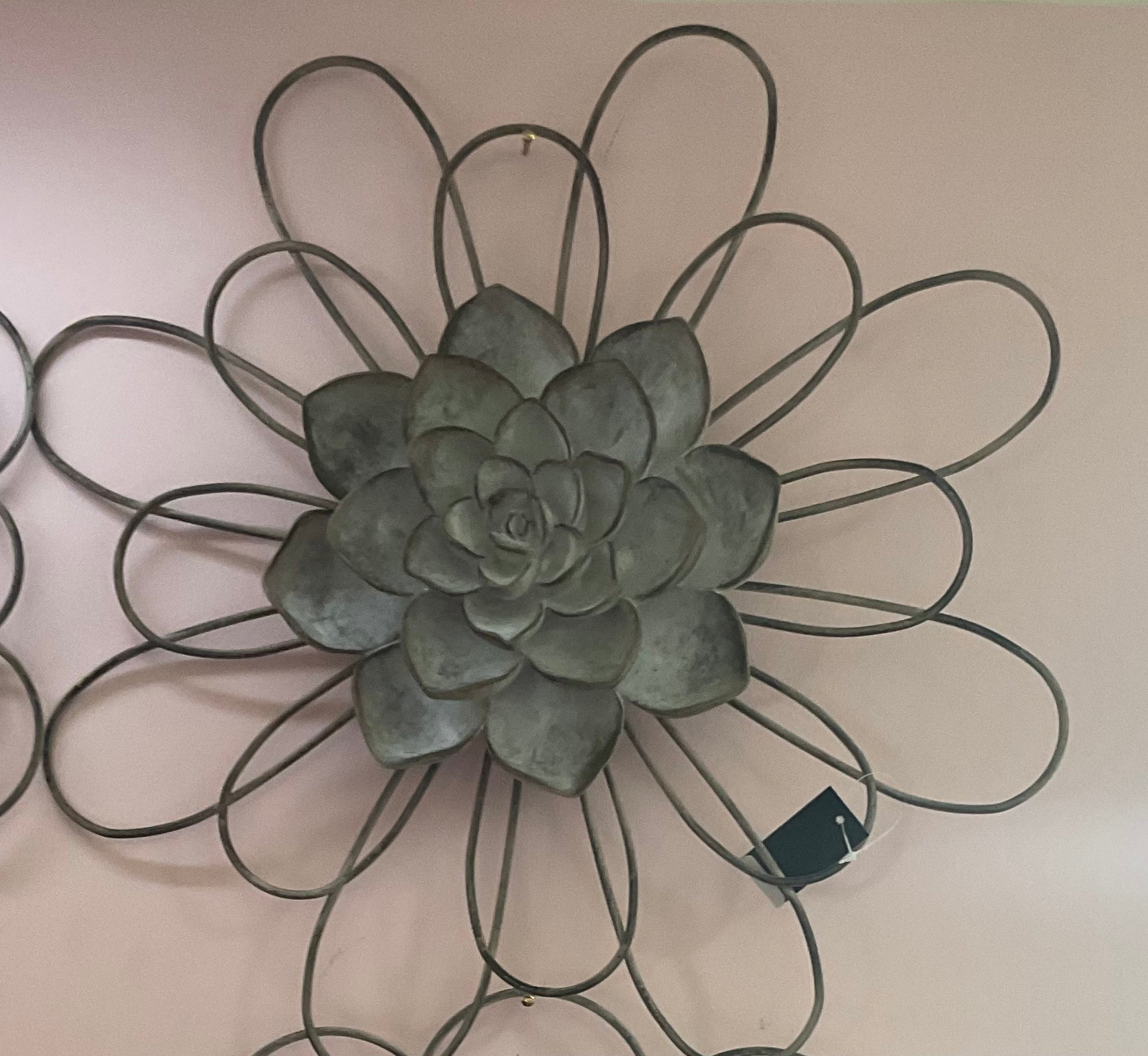 Grey Metal Wall Flowers