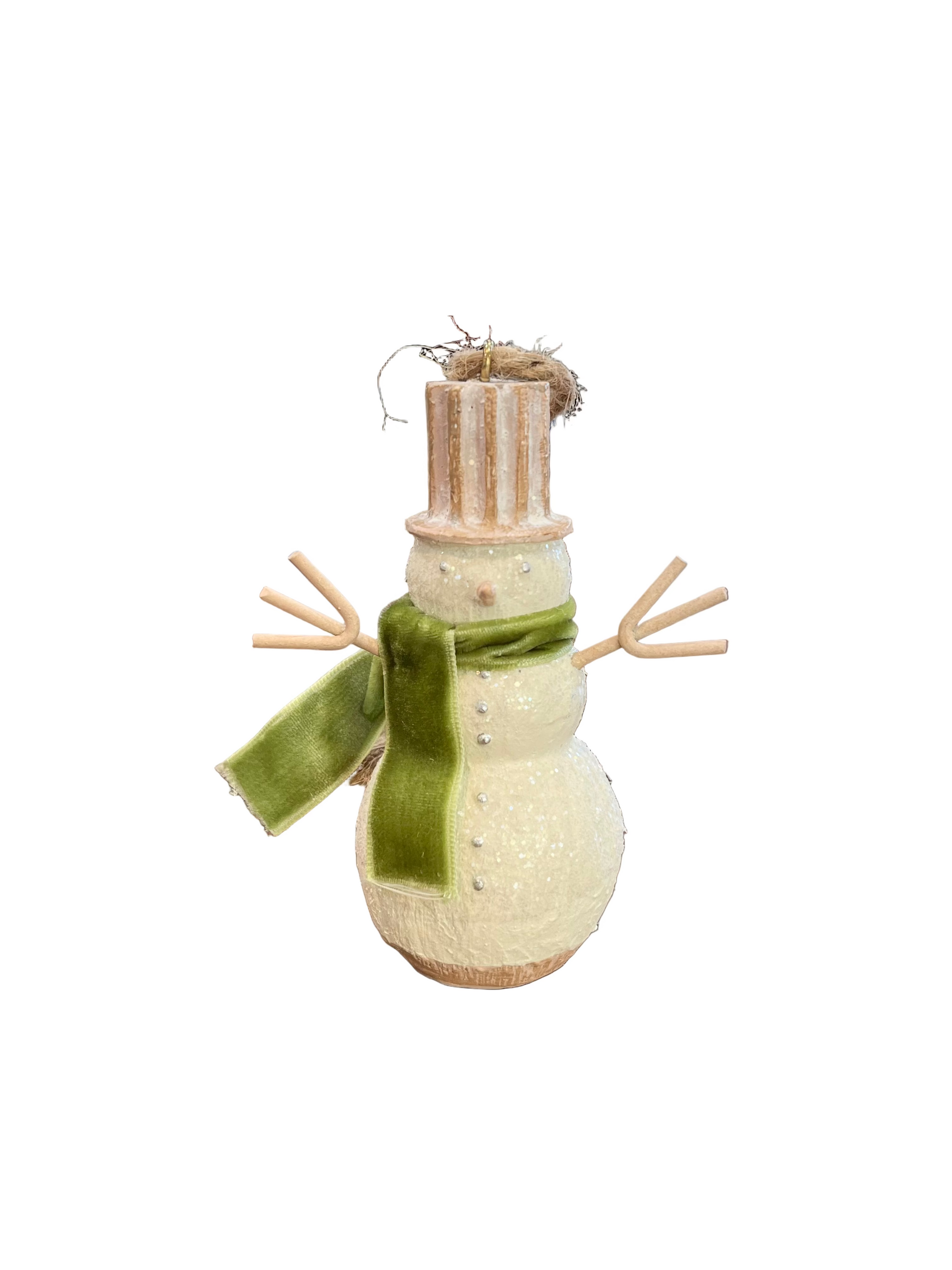 Wood Snowman Ornament
