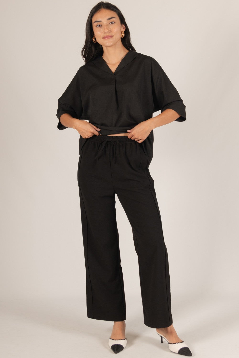 Wide Leg Slit Pants