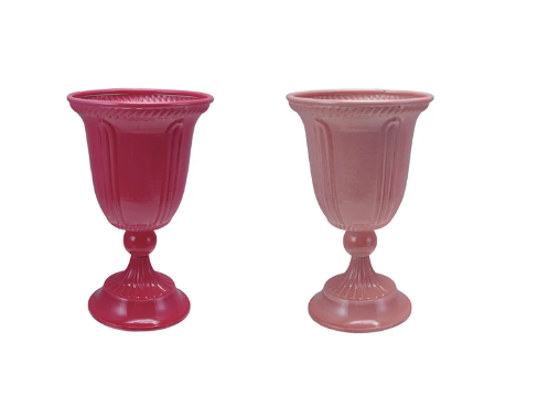 Painted Metal Footed Container