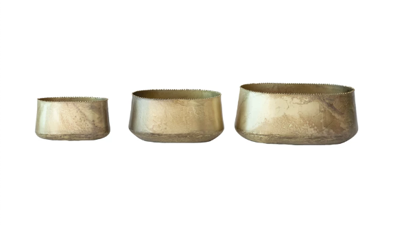 Metal Planters w/ Beaded