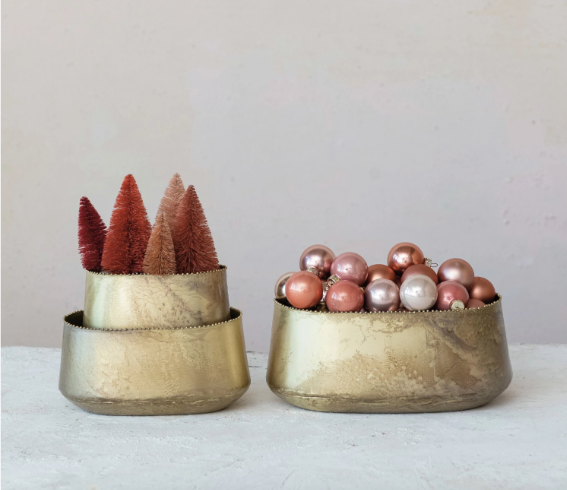 Metal Planters w/ Beaded