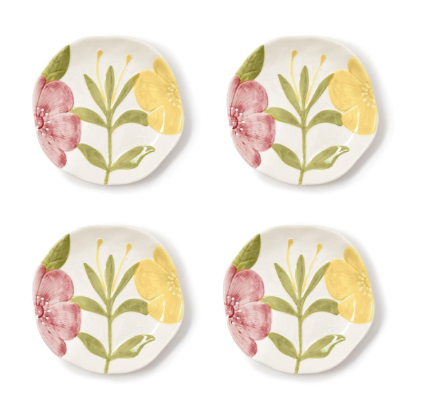 Tidbit Floral Hand-Painted Plates