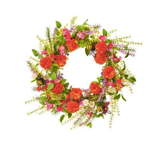 24" Summer Days Wreath W/Bees