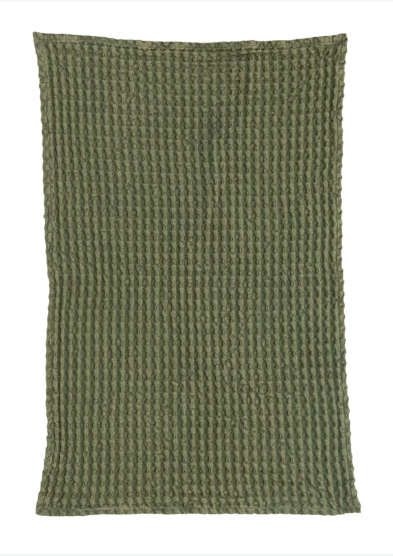 Stonewashed Cotton Waffle Tea Towel
