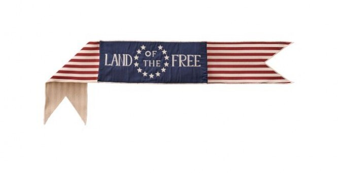 6"X44" "LAND OF THE FREE" BANNER
