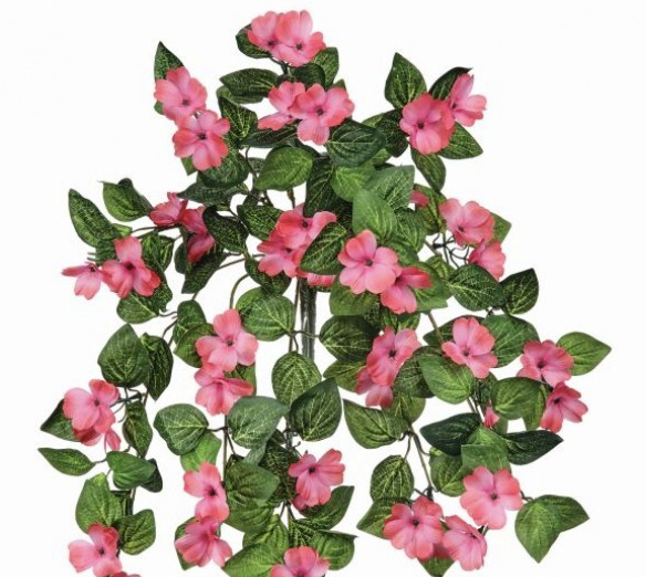 26" UV HANGING IMPATIENS PLANT