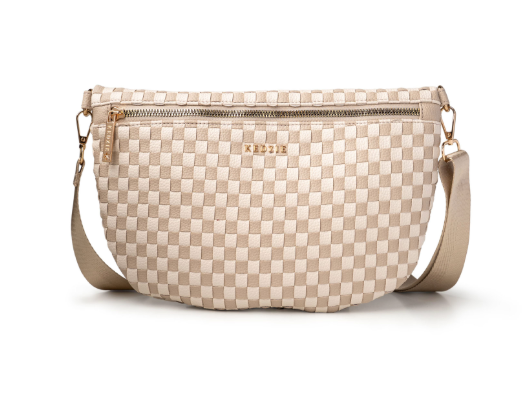 Kenzie Taupe Terrace Woven Crossbody