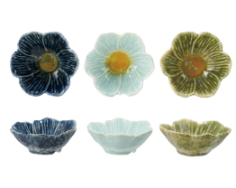 Stoneware Flower Bowls