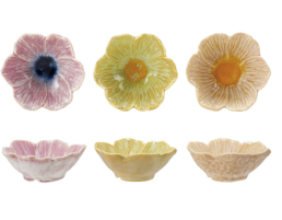 Stoneware Flower Bowls