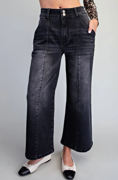 Front Seam Straight Leg Jeans