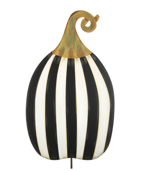 Yard Size Tall Striped Pumpkin