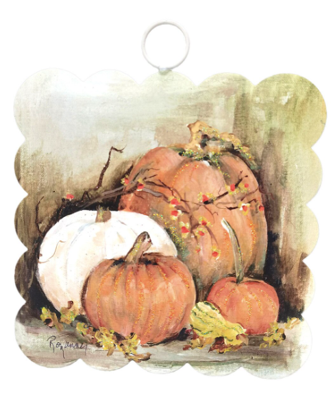 Mini Scallop Art Fall Pumpkin