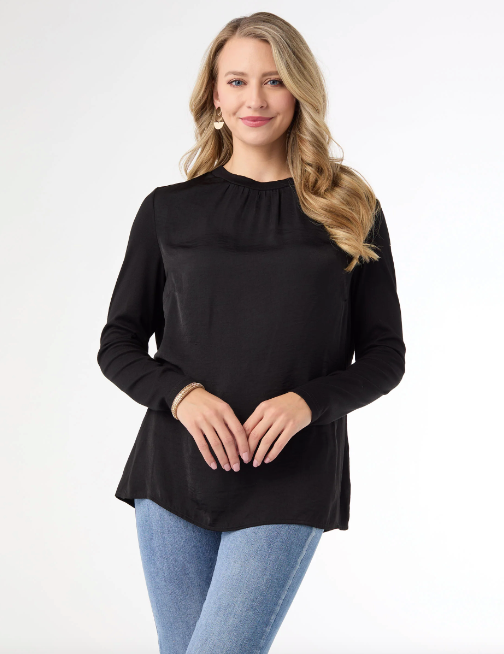 Dylane Long Sleeve Baby Mock Neck Top
