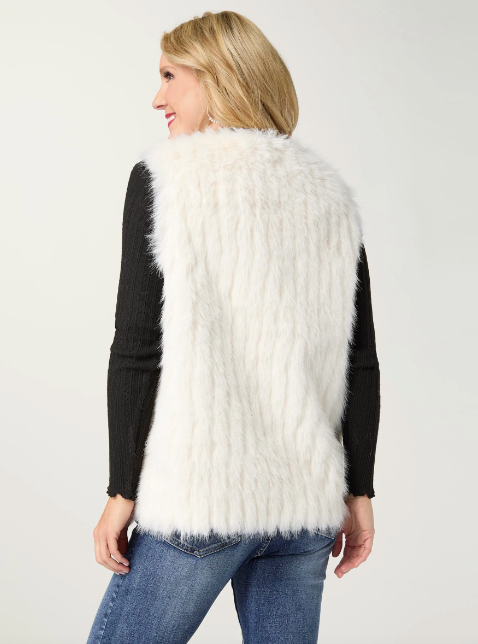 Cordova Faux Fur Vest with Front Closure