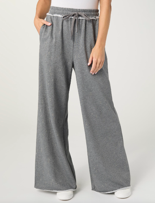 Fowler Distressed Terry Pant with Raw Hem