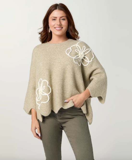 Taline Relaxed Fit Sweater with Flower