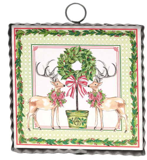 Mini Beck's Traditional Tidings Deer & Topiary