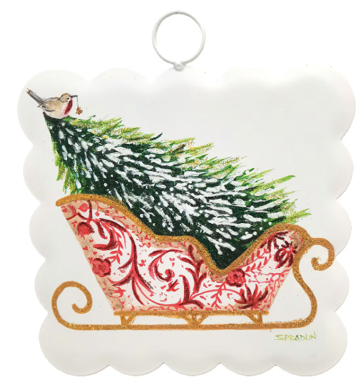 Mini Gallery Scallop Chinoiserie Sleigh