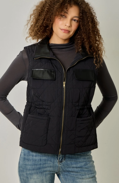 Quilted Waist Cinched Vest