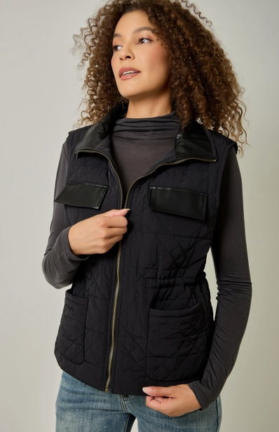 Quilted Waist Cinched Vest