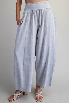Mineral Washed Wide Leg Pants