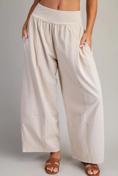 Mineral Washed Wide Leg Pants
