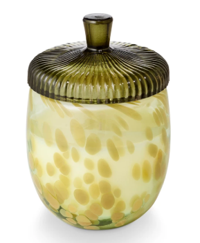 Leaves & Acorns Glass Acorn Candle