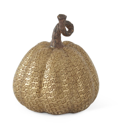 Gold Resin Maze Embossed Pumpkin