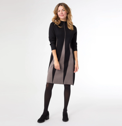 Mildred Long Sleeve Baby Mock Neck Sweater Dress