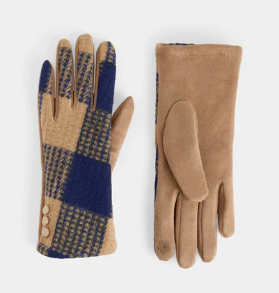 Large Checkered Touchscreen GLoves