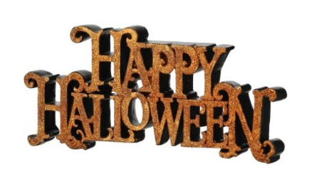 Glitter "Happy Halloween" Sign