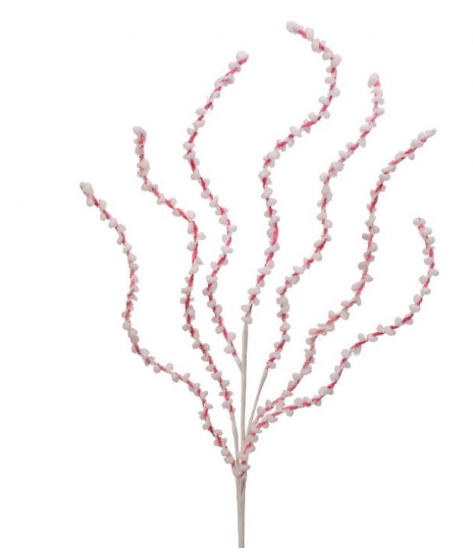 34" Chenille Peppermint Twist Spray