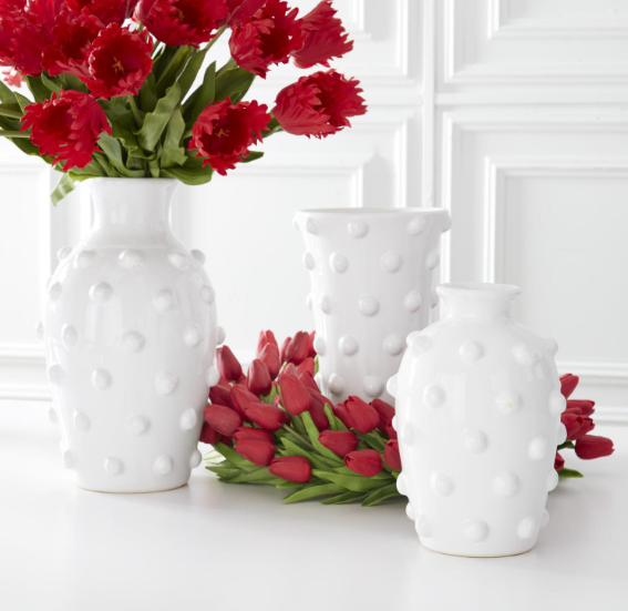 Raised Polka Dot Vases
