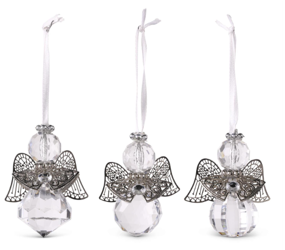 Clear Acrylic Angel Ornaments